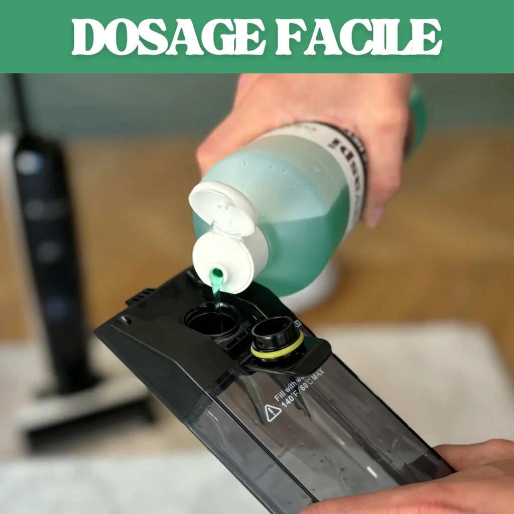 Dosage du Lavaspi CLEAN 1304 dans un aspirateur laveur