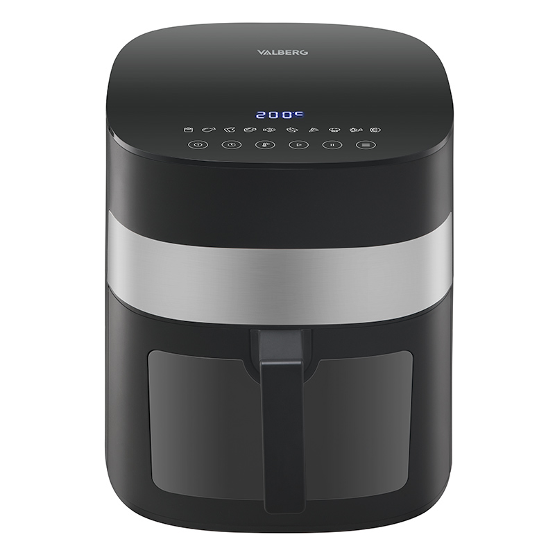 Air fryer Valberg 7 L noir avec fenêtre
