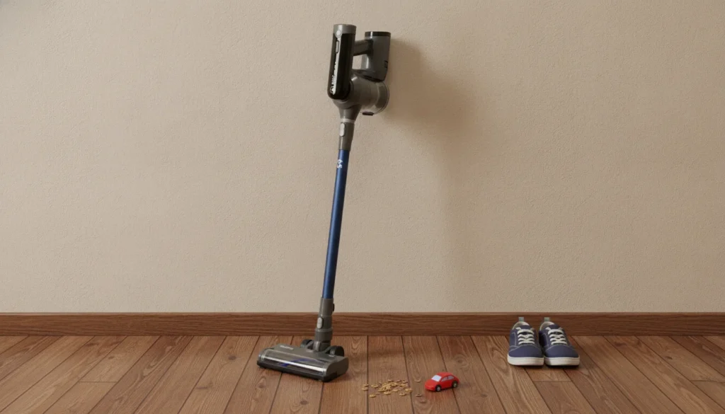 Aspirateur balai sans fil Valberg S9 dans un couloir