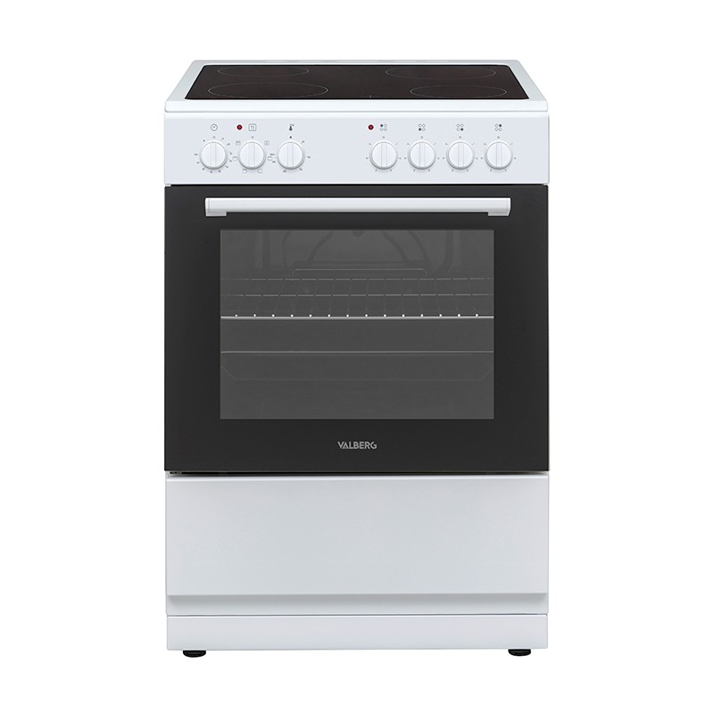Cuisinière vitrocéramique blanche Valberg VC 6060 4CM W701T