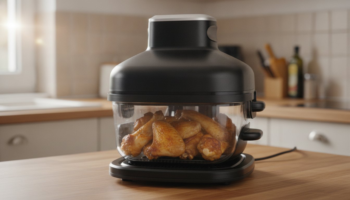 Friteuse en verre Silvercrest avec ailes de poulet