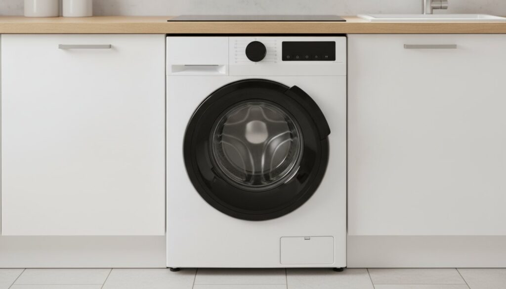 Lave-linge Valberg sous un plan de travail