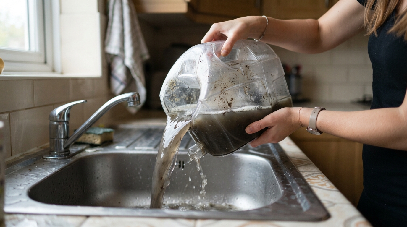Réservoir eau sale shampouineuse